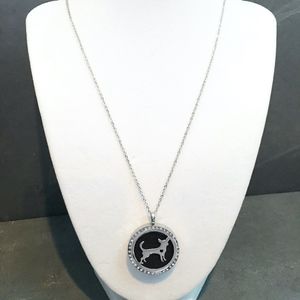 Chihuahua Aromatherapy Pendant // Silver Necklace